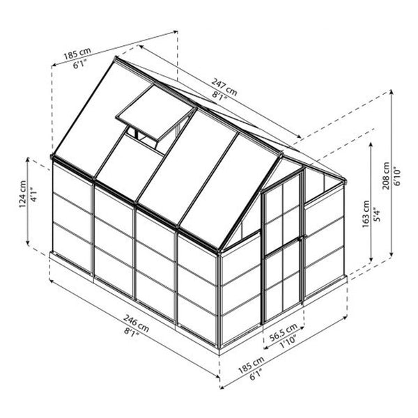 Celeste Polycarbonate Greenhouse – Two sizes available